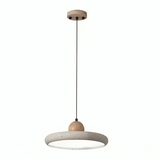 Tolaxa LumoRing. Nordic Concrete & Wood Hanging Pendant Light