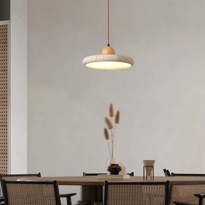 Tolaxa LumoRing. Nordic Concrete & Wood Hanging Pendant Light